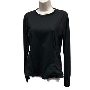 Spyder women’s activewear shirt black thumbholes size medium